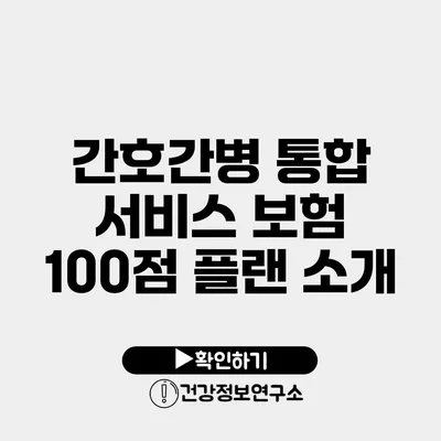 간호간병 통합 서비스 보험 100점 플랜 소개