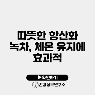 따뜻한 항산화 녹차, 체온 유지에 효과적