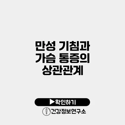 만성 기침과 가슴 통증의 상관관계