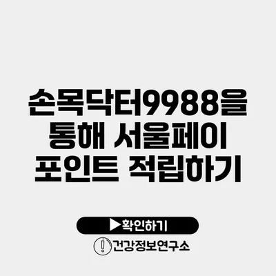 손목닥터9988을 통해 서울페이 포인트 적립하기