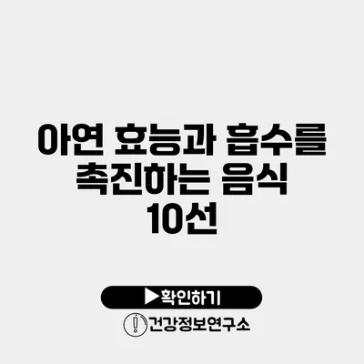 아연 효능과 흡수를 촉진하는 음식 10선
