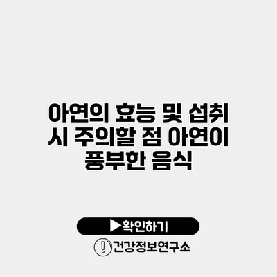 아연의 효능 및 섭취 시 주의할 점 아연이 풍부한 음식