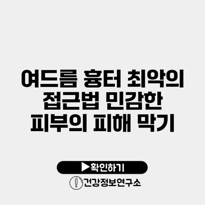 여드름 흉터 최악의 접근법 민감한 피부의 피해 막기