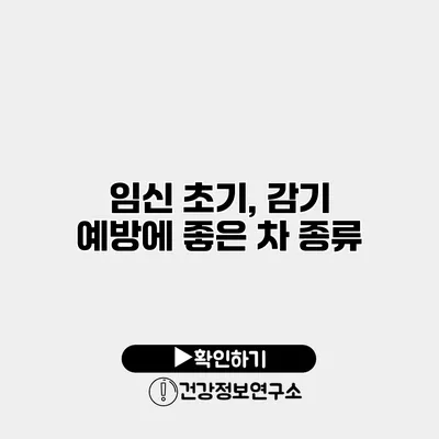 임신 초기, 감기 예방에 좋은 차 종류