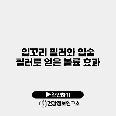 입꼬리 필러와 입술 필러로 얻은 볼륨 효과