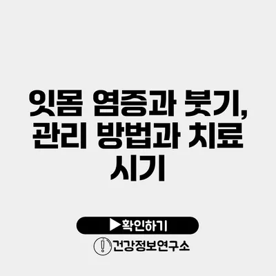 잇몸 염증과 붓기, 관리 방법과 치료 시기