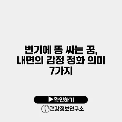 변기에 똥 싸는 꿈, 내면의 감정 정화 의미 7가지