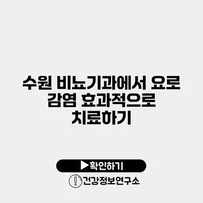 수원 비뇨기과에서 요로 감염 효과적으로 치료하기