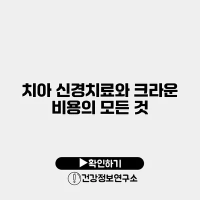 치아 신경치료와 크라운 비용의 모든 것