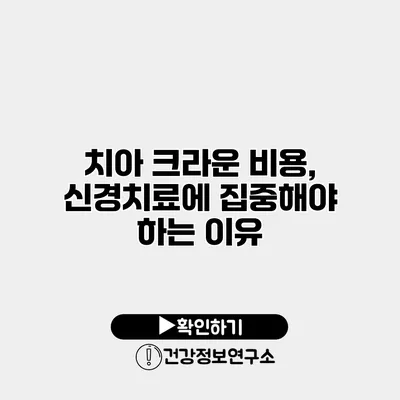 치아 크라운 비용, 신경치료에 집중해야 하는 이유