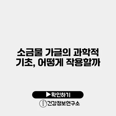 소금물 가글의 과학적 기초, 어떻게 작용할까?