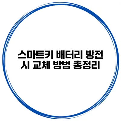 스마트키 배터리 방전 시 교체 방법 총정리