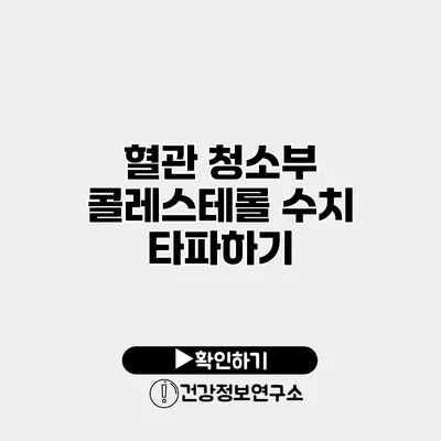 혈관 청소부 콜레스테롤 수치 타파하기